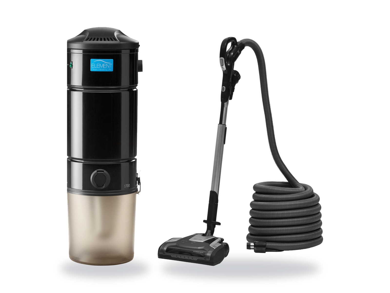 Professionally installed central vacuum system