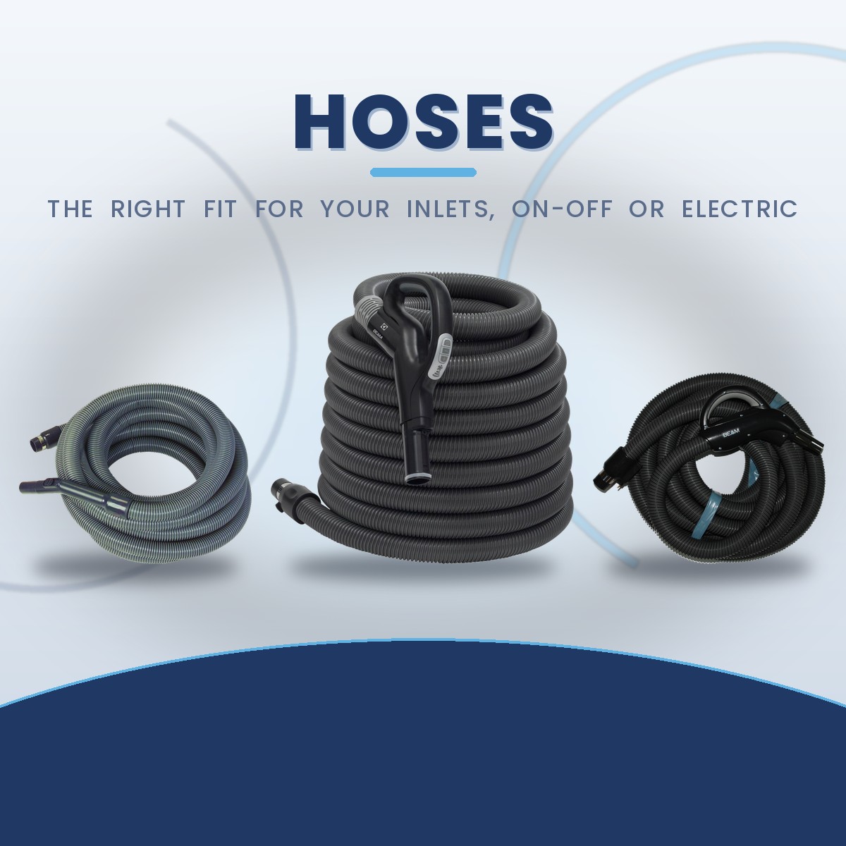 Hoses for central vacuum systems