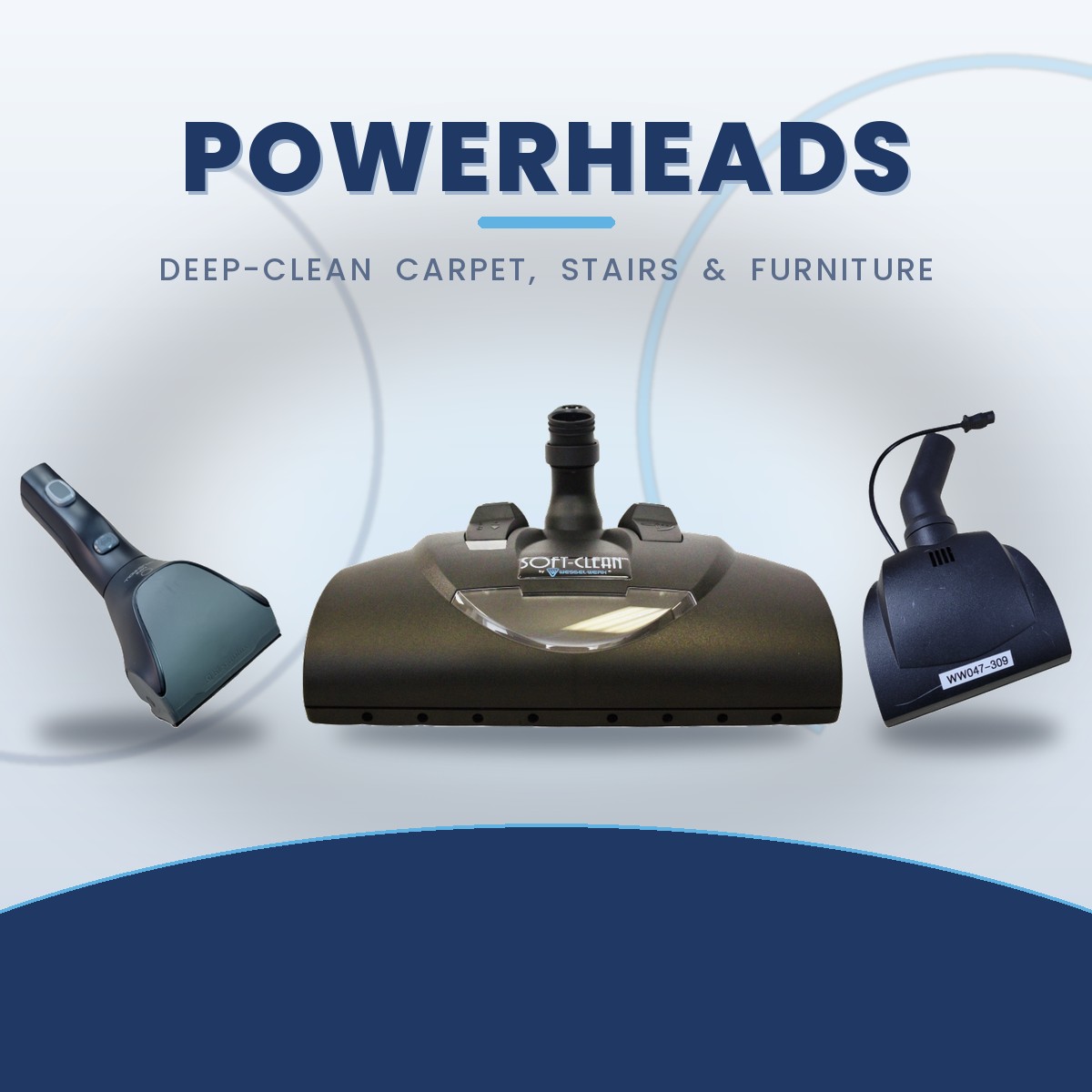 Powerheads & powerbrushes for central vacuum systems